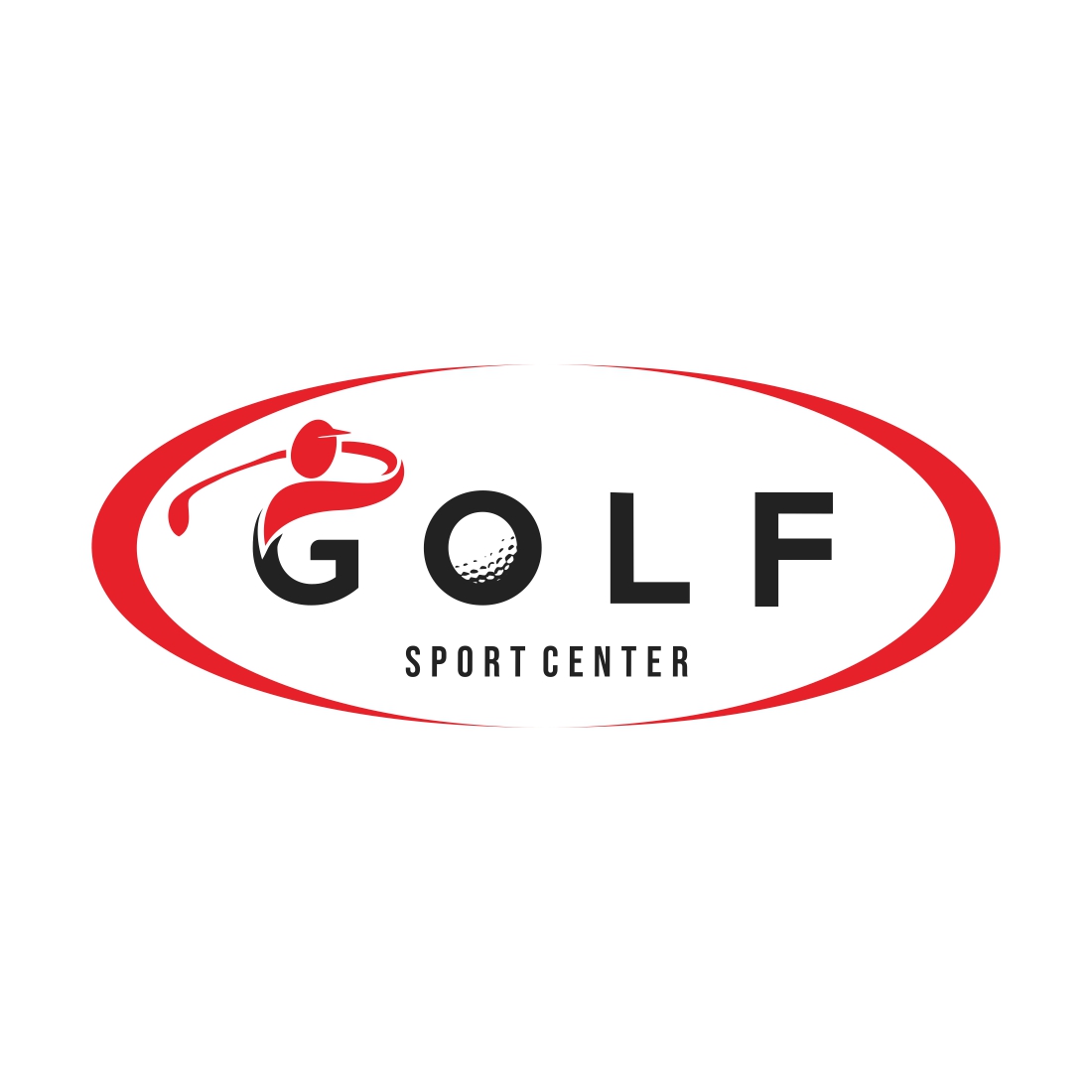 Golf logo in modern minimalist sport style preview image.