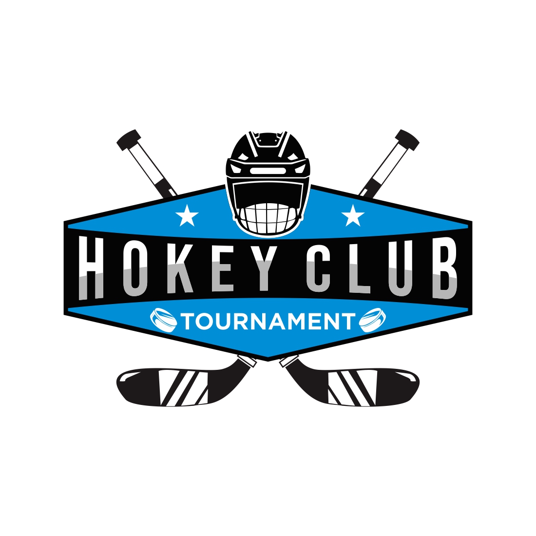Hockey tournament sport logo template Modern vector illustration Badge design cover image.