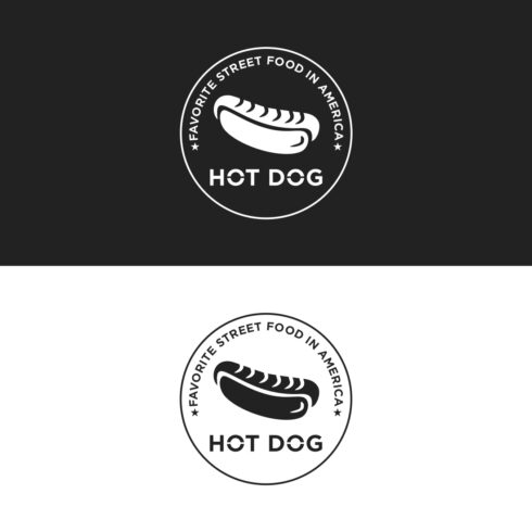 Hotdog vector icon illustration isolated on black and white background cover image.