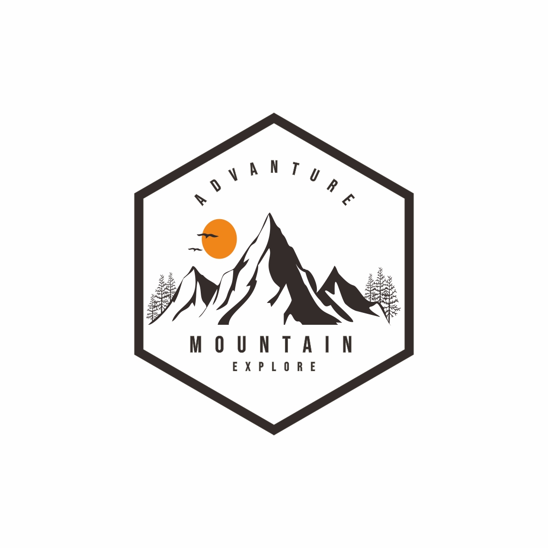 vector mountain and outdoor adventures logo ONLLY 12$ preview image.
