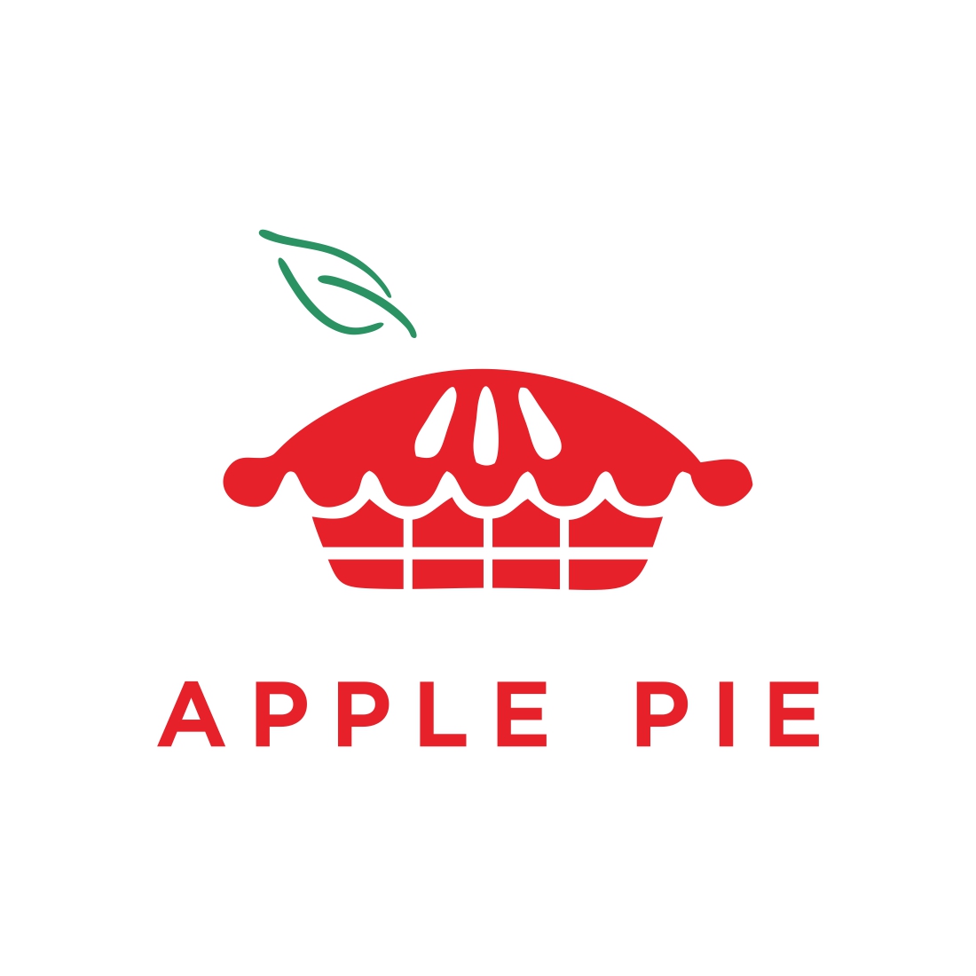 a dish made from a pastry dish filled with various sweet ingredients such as apples logo tamplate preview image.