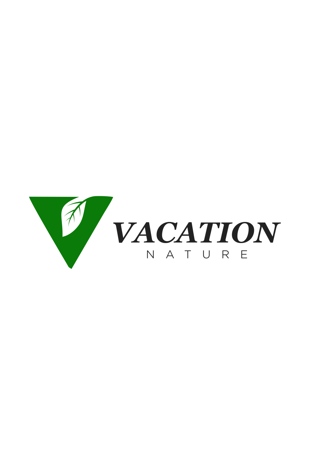 Nature Vacation Travel Logo Vector pinterest preview image.