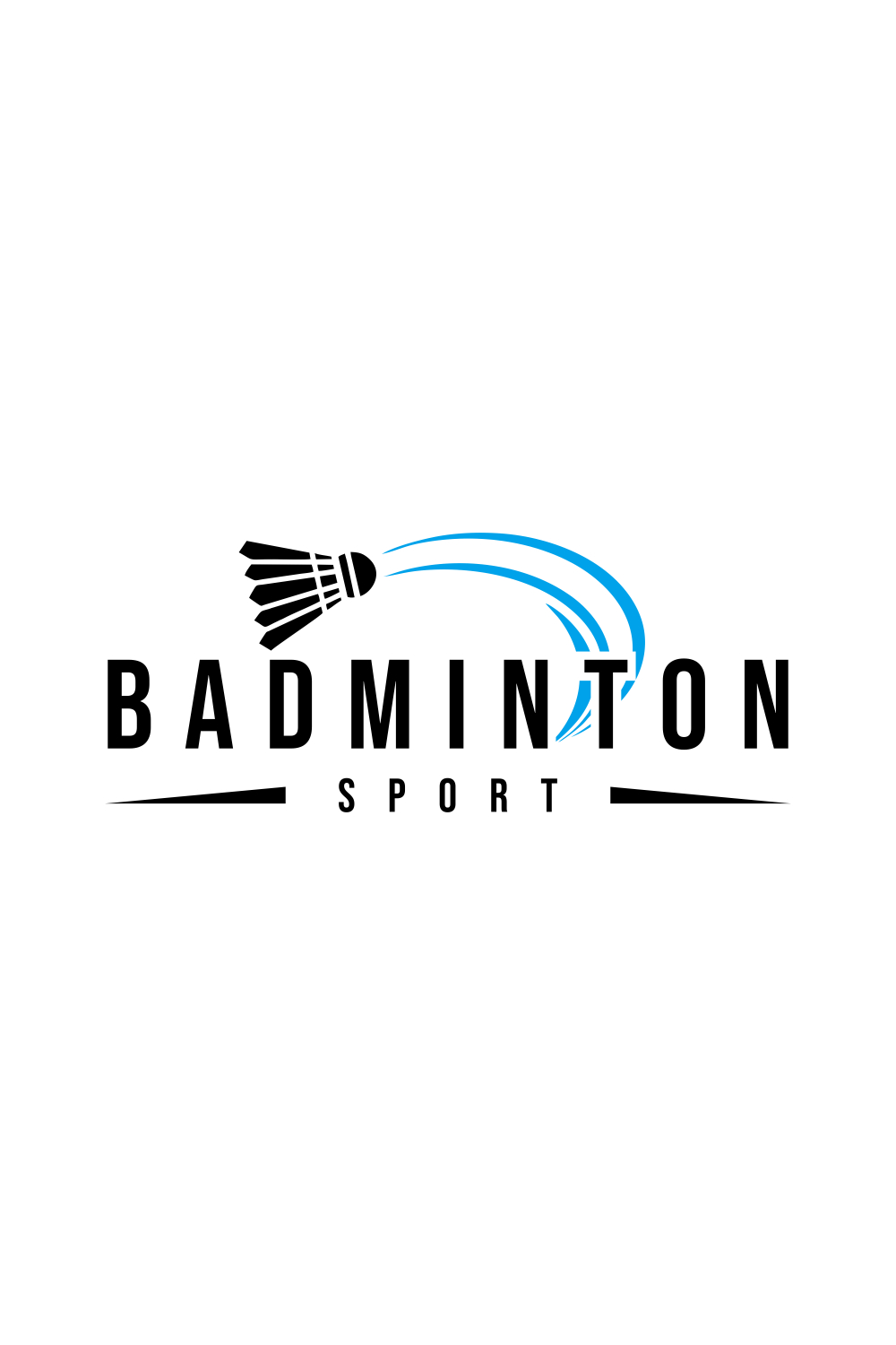 Badminton logo design for Sports logo and Badminton Championship club template pinterest preview image.