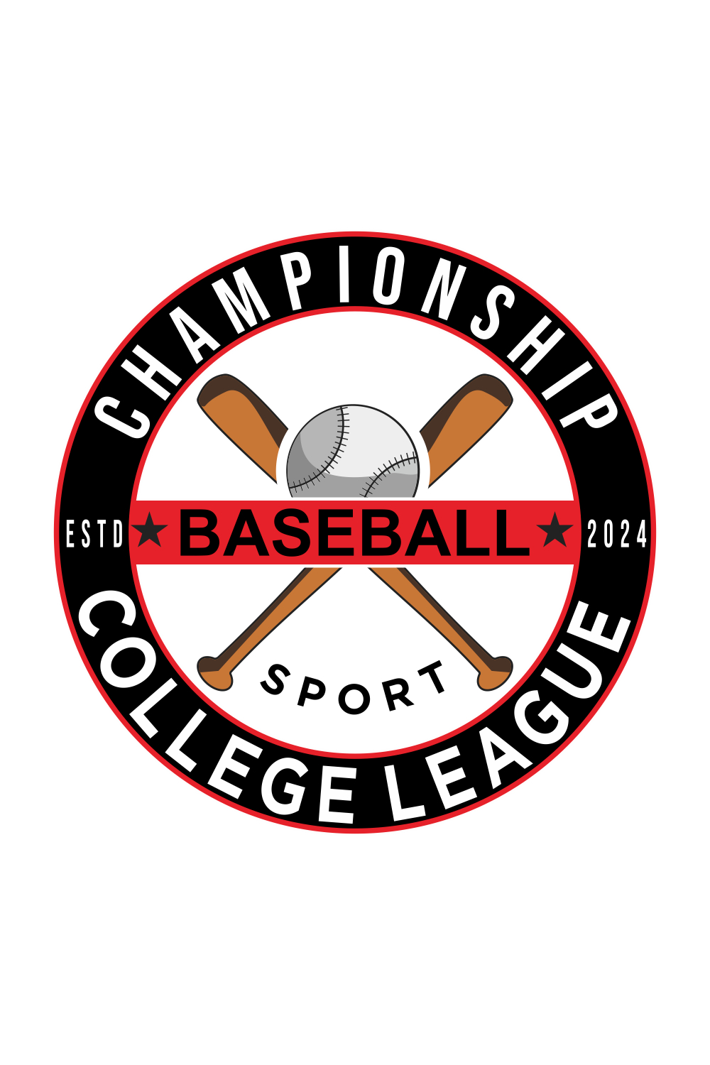 Baseball Softball Team Club Academy Championship Logo Template Vector pinterest preview image.