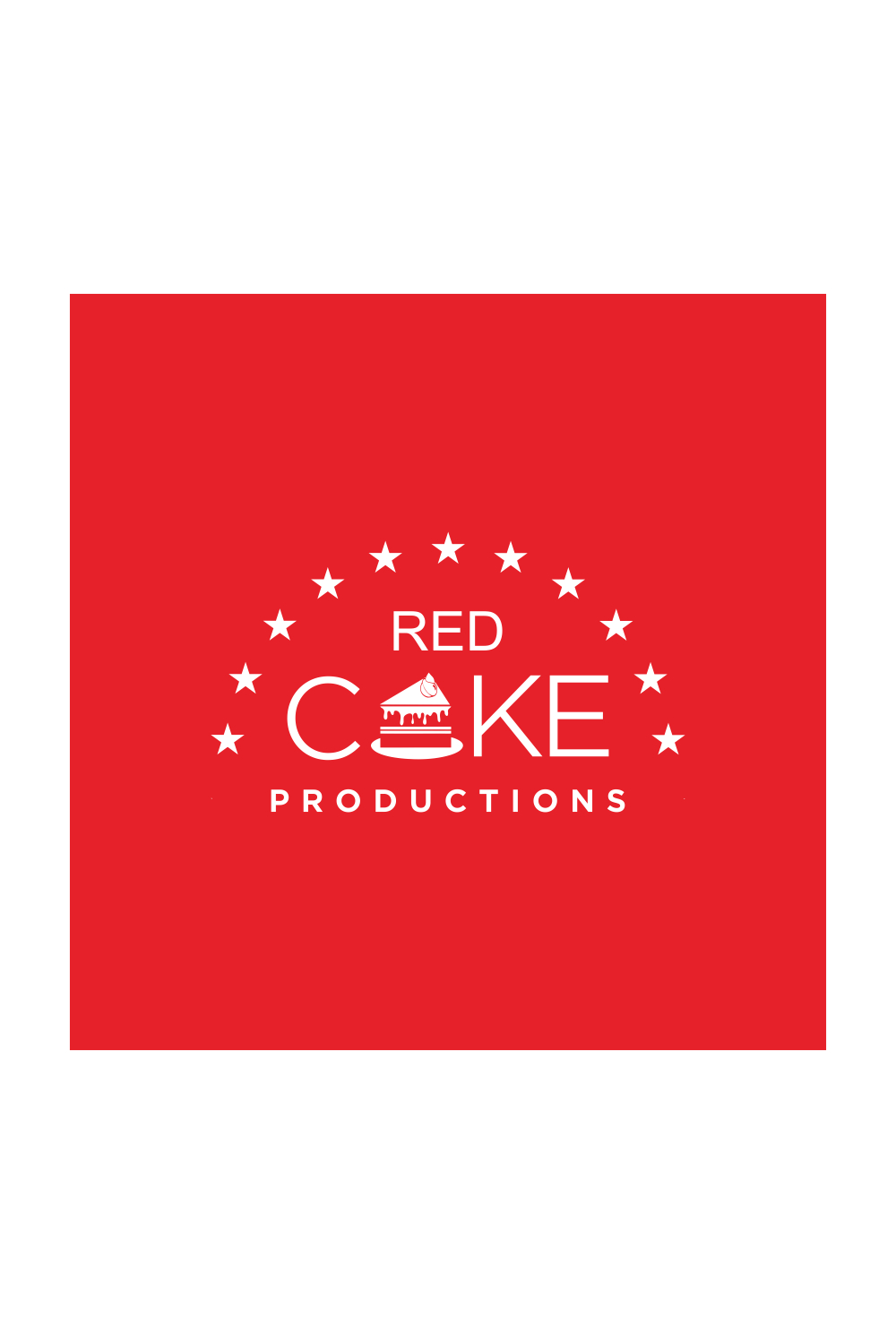 Silhouette cake template logo design vector with red nuances pinterest preview image.