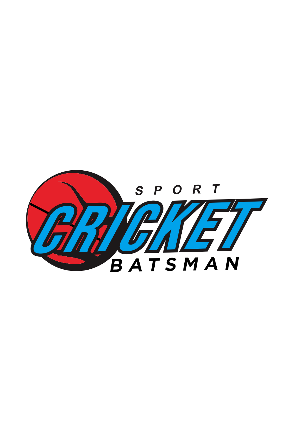 Cricket sport logo design vector illustration pinterest preview image.