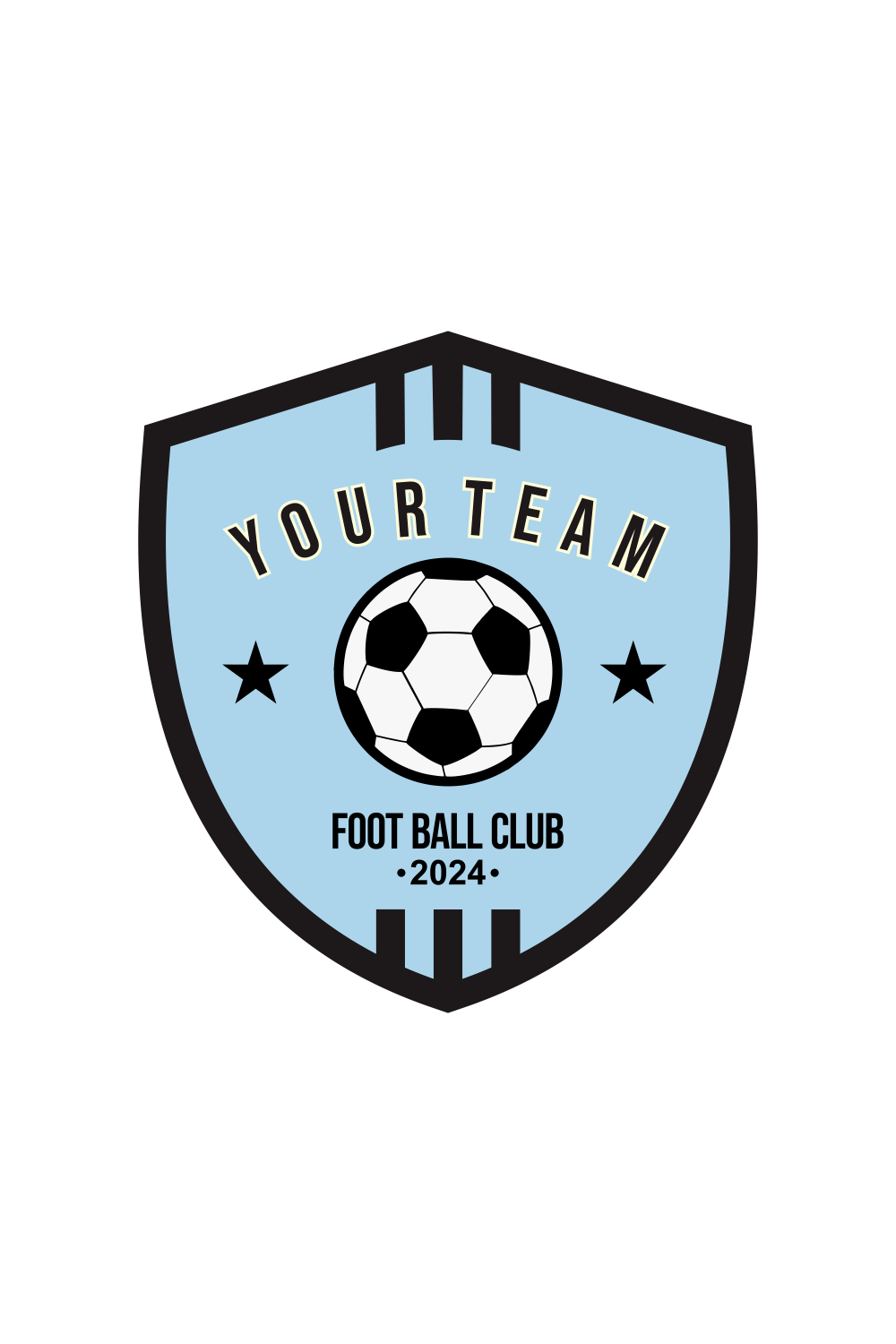 vector soccer logo or football club sign badge football logo with shiel pinterest preview image.