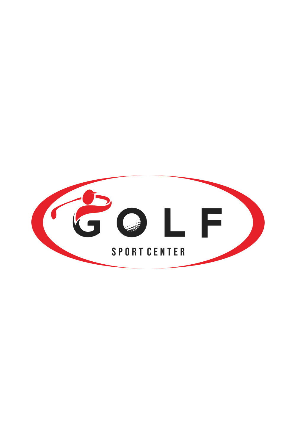 Golf logo in modern minimalist sport style pinterest preview image.