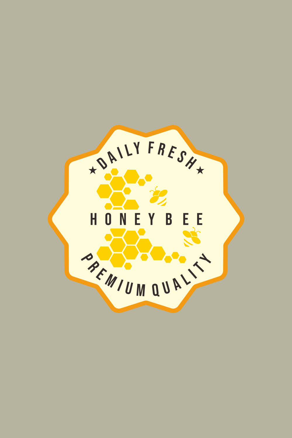 Honey background with honeycomb and bees Vector illustration pinterest preview image.