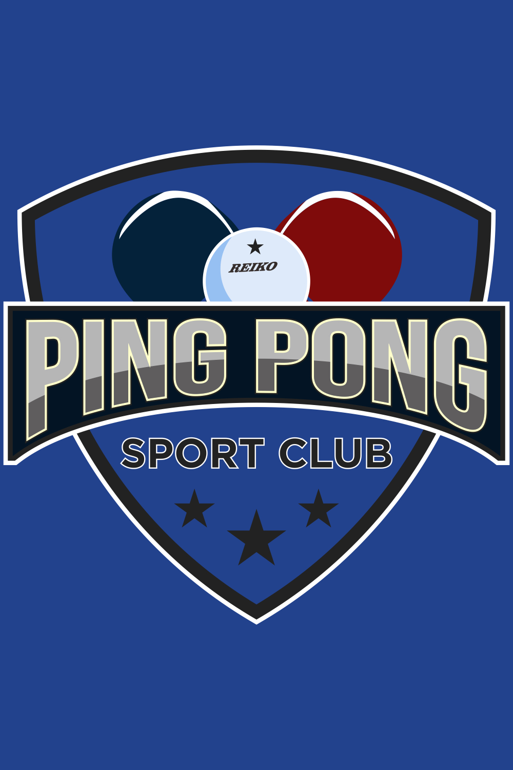 Table tennis badge emblem logo Sports label vector illustration for a ping pong club pinterest preview image.
