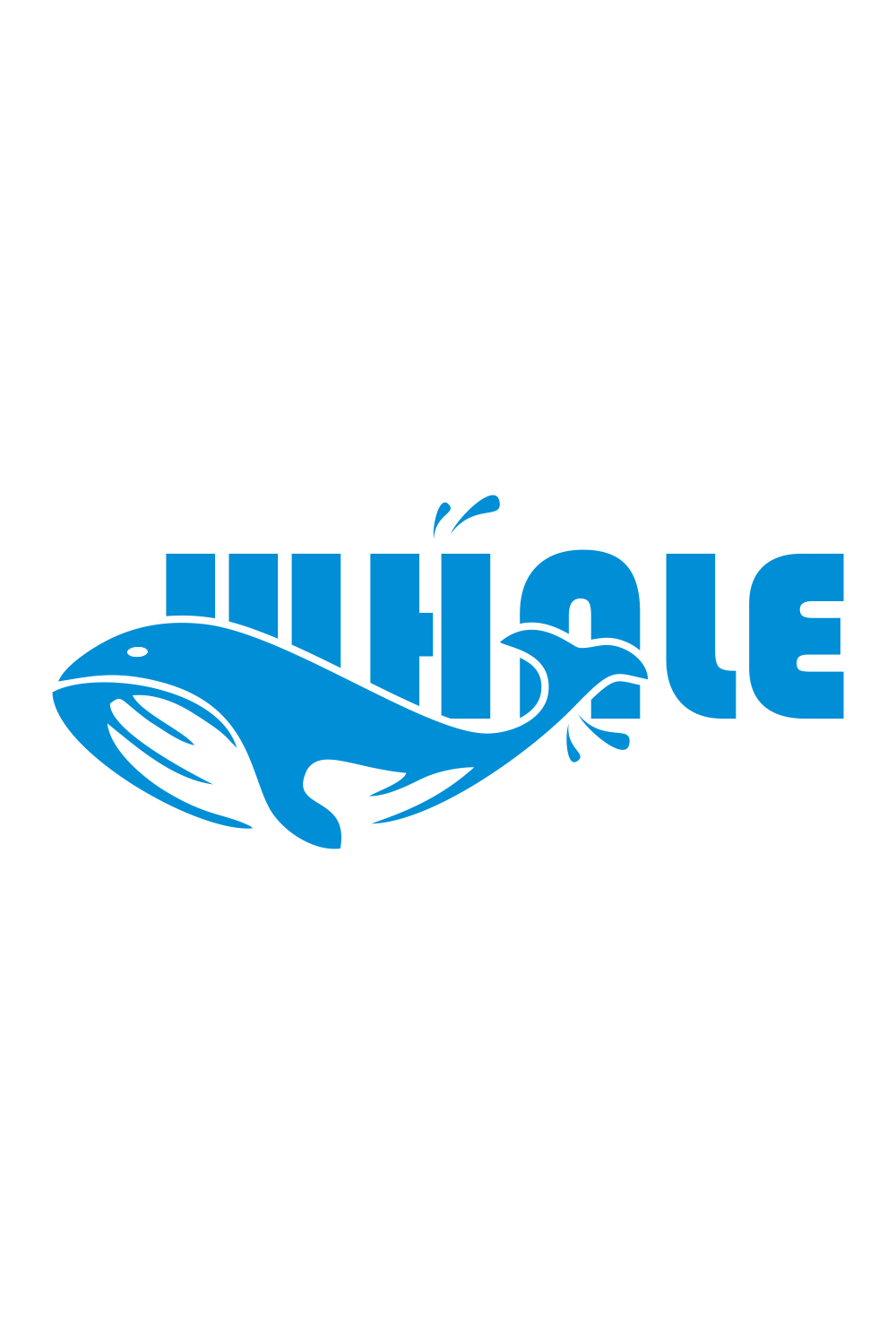 whale logo icon design template pinterest preview image.