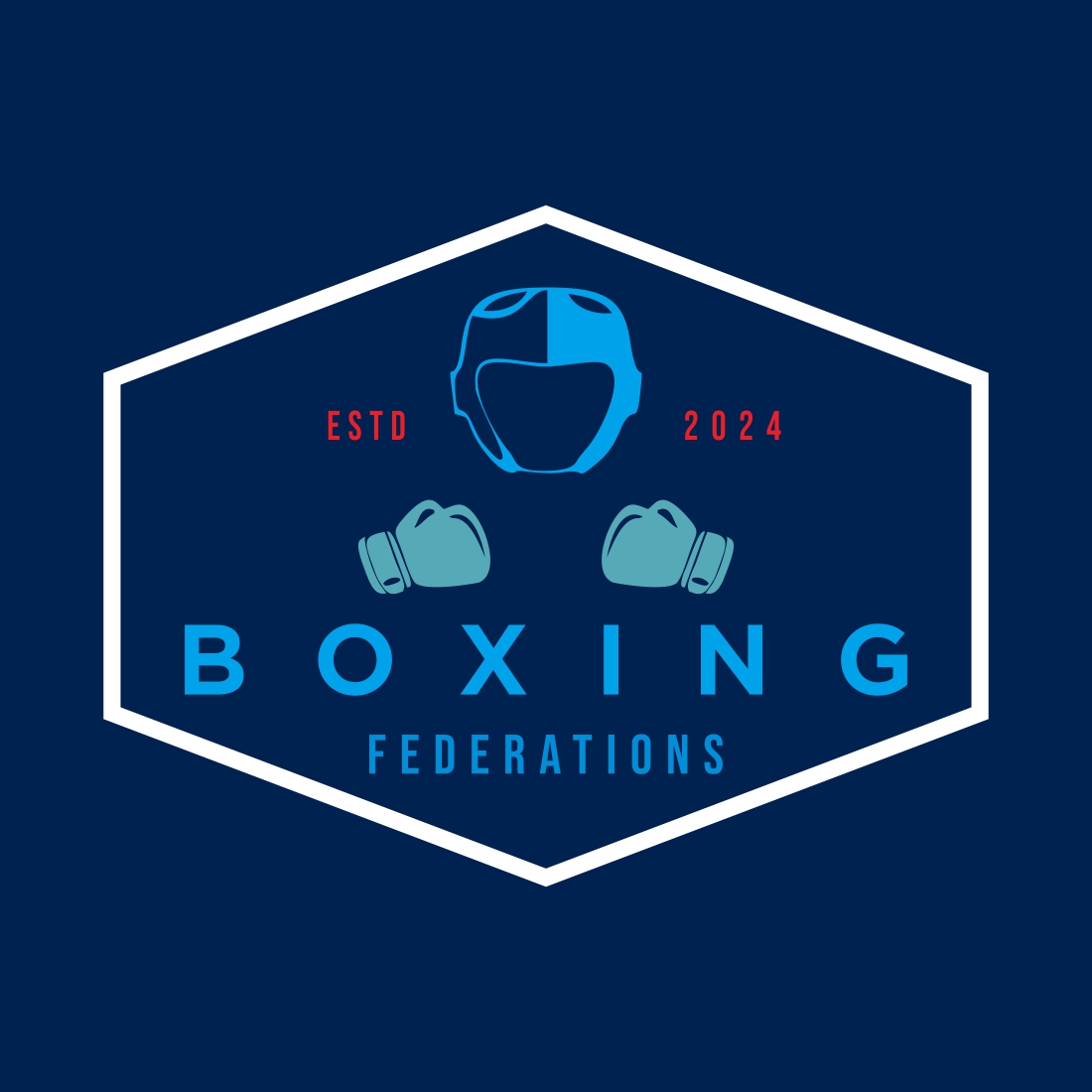 Boxing logo template vector Boxing logo concept preview image.