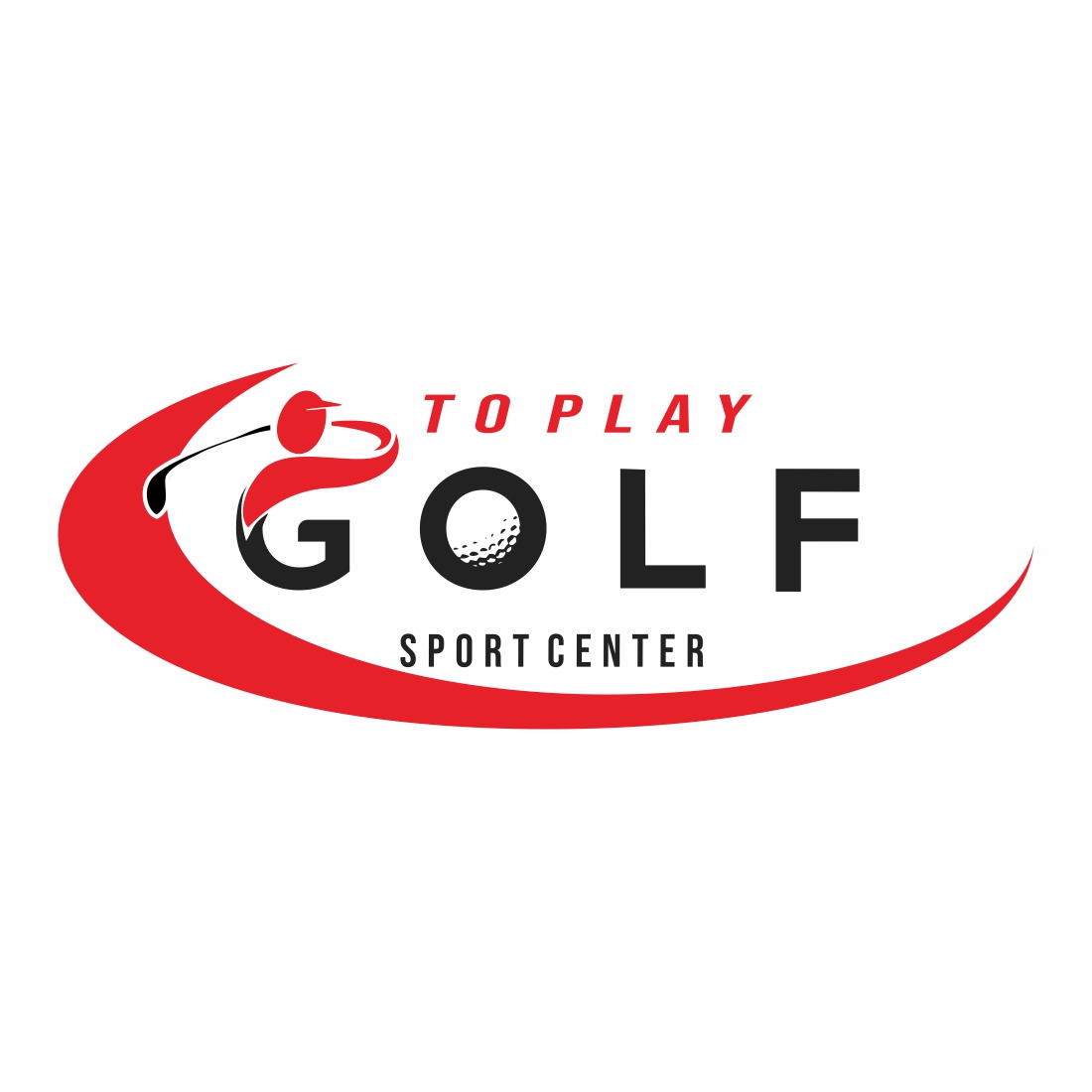 Golf logo in modern minimalist sport style preview image.