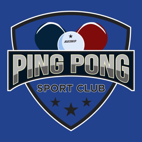 Table tennis badge emblem logo Sports label vector illustration for a ping pong club cover image.
