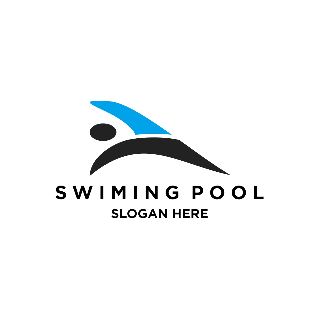 Swimming Concept vector logo and symbol Design preview image.