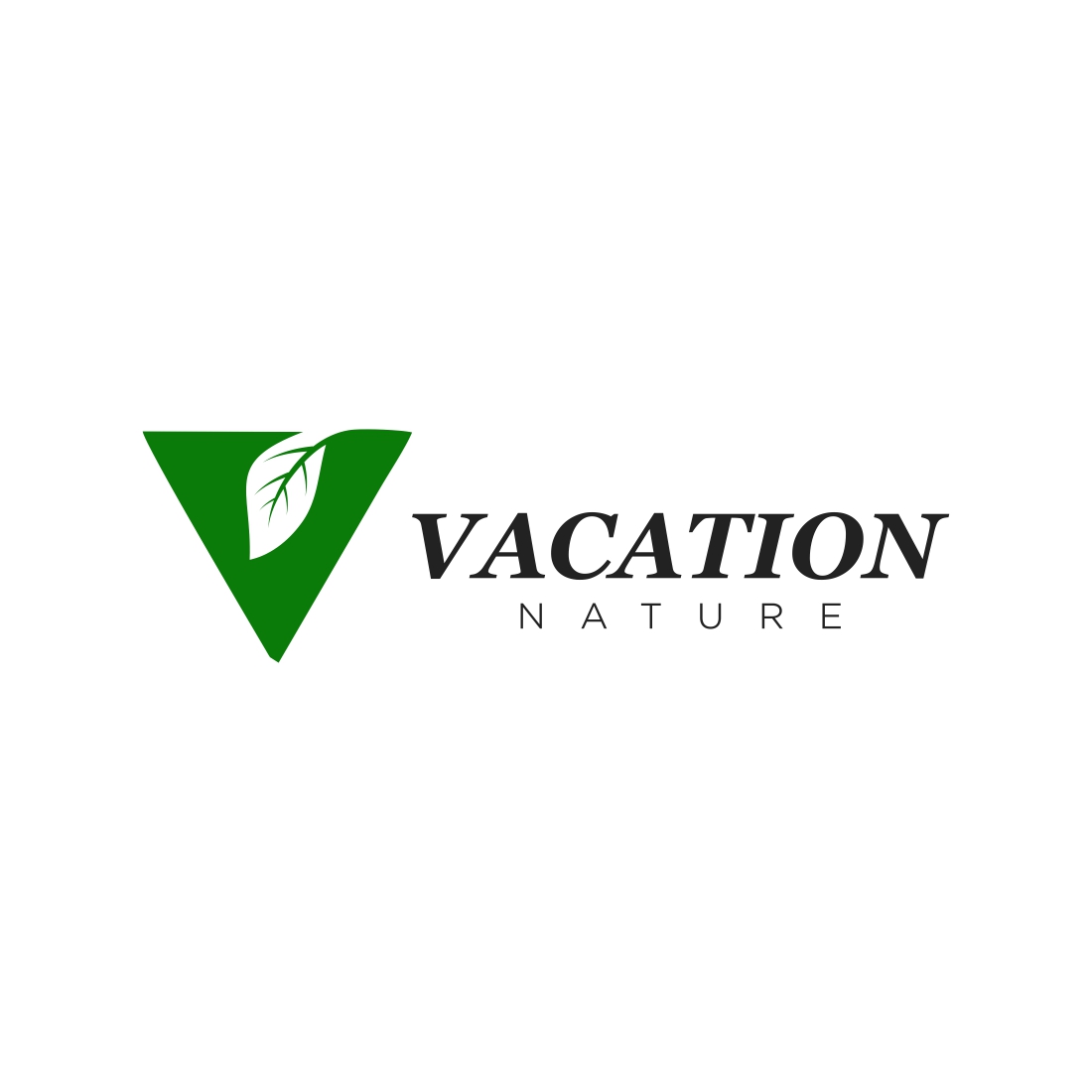 Nature Vacation Travel Logo Vector preview image.