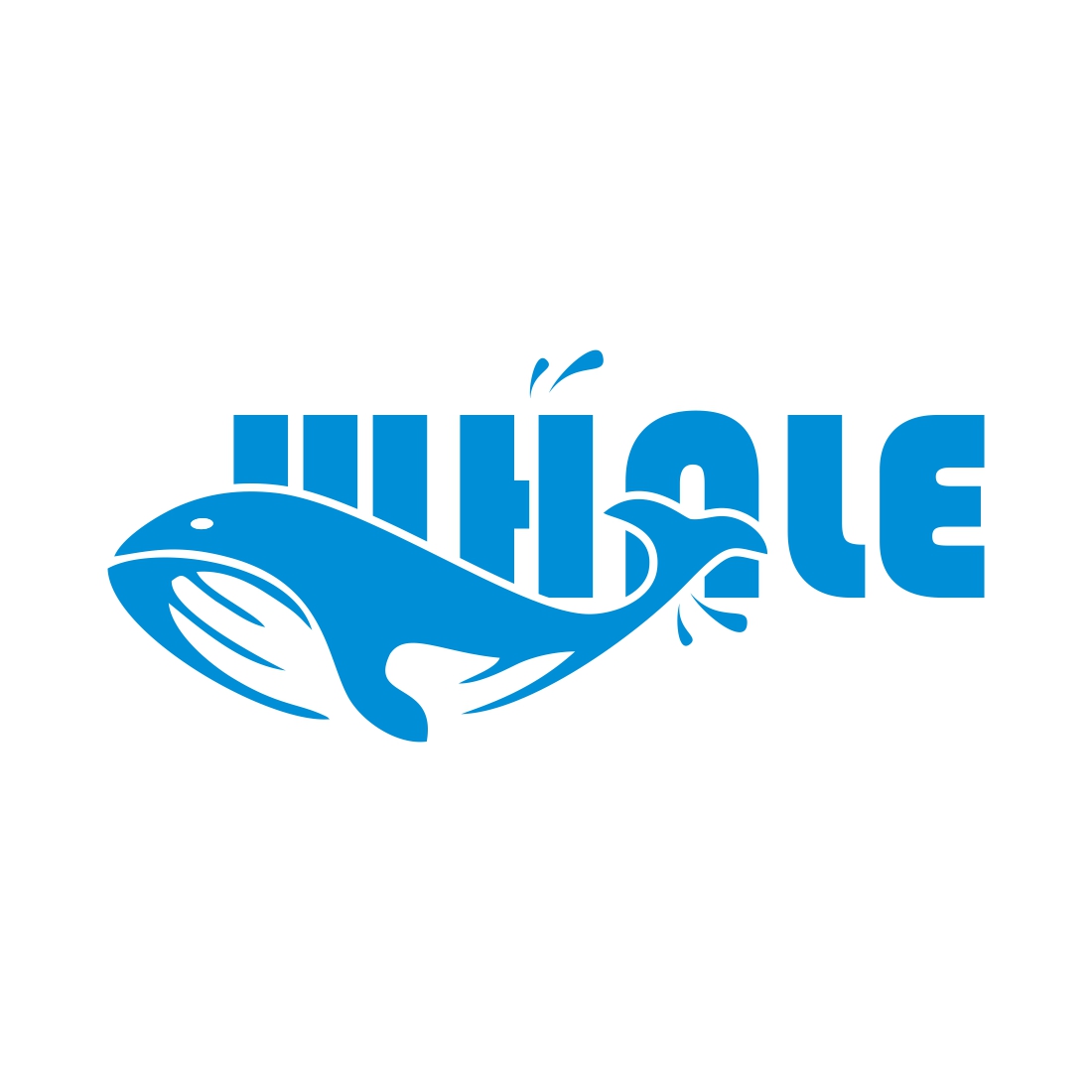 whale logo icon design template preview image.