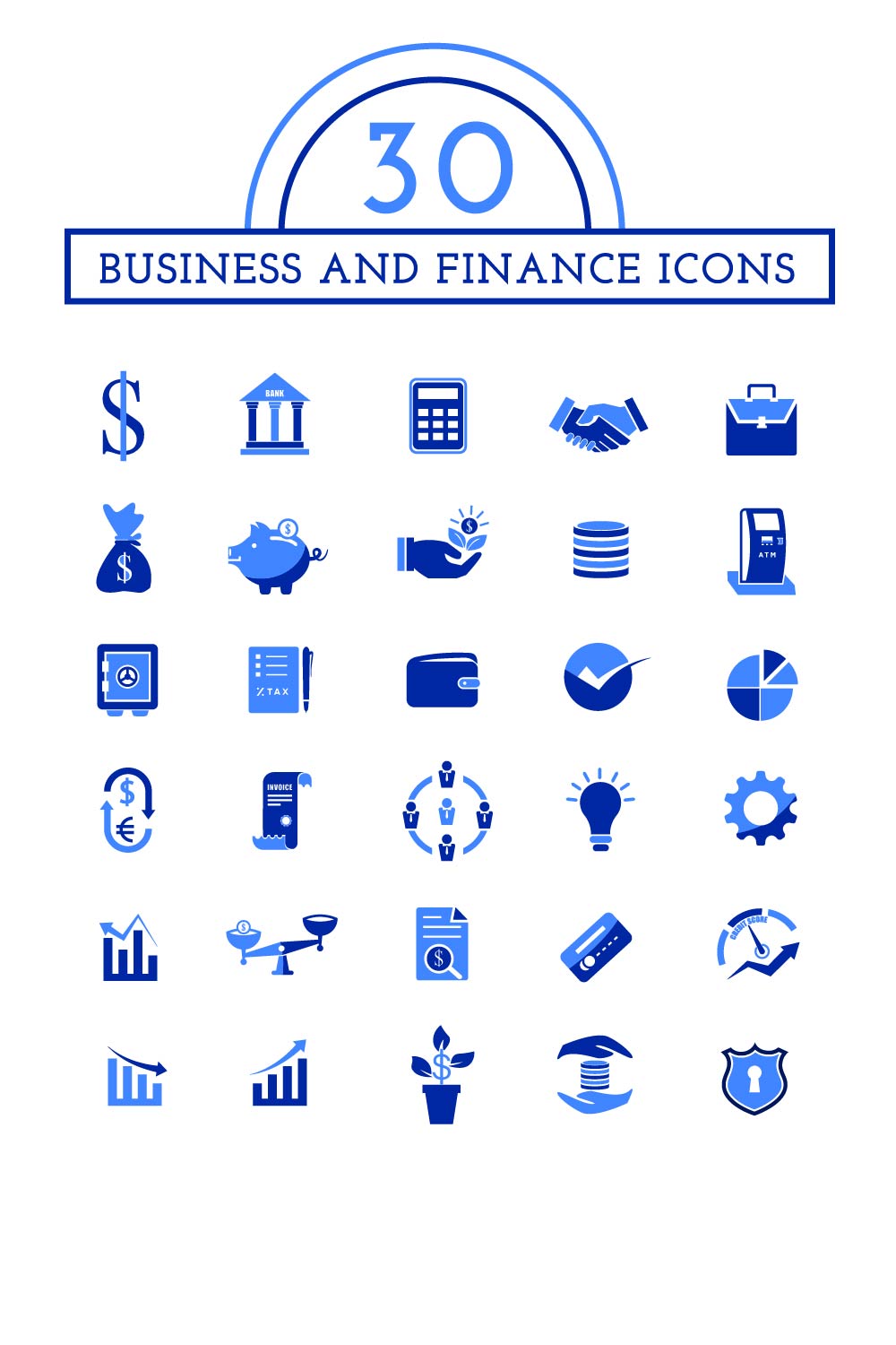business and finance icon pack pinterest preview image.