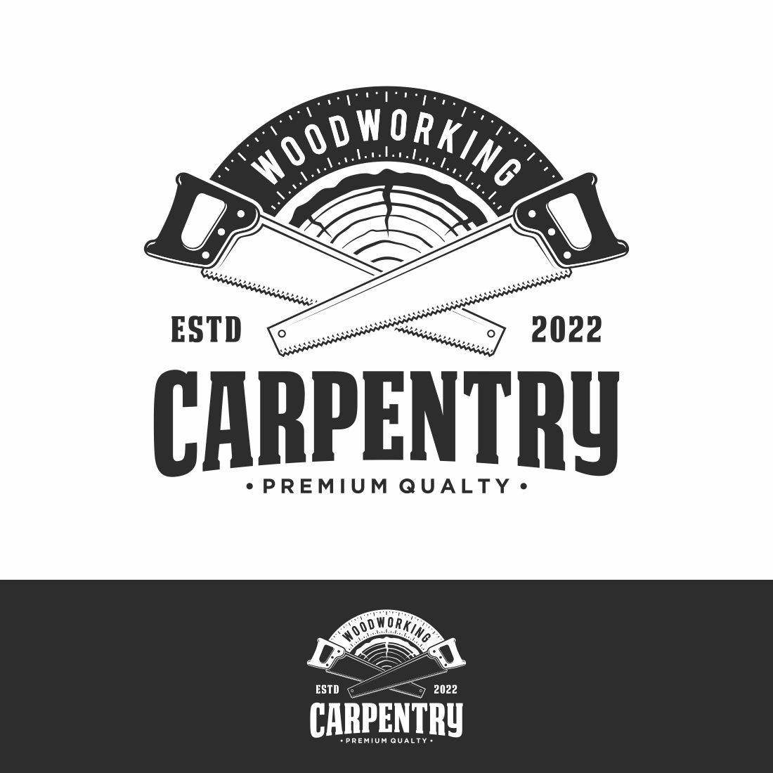 carpentry retro vintage logo design – Only $6 preview image.