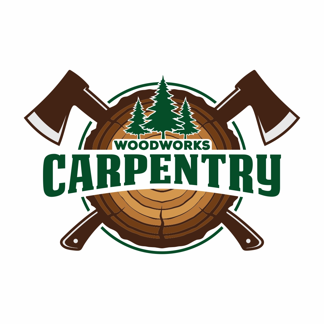 Carpentry vintage logo design template – Only $6 cover image.