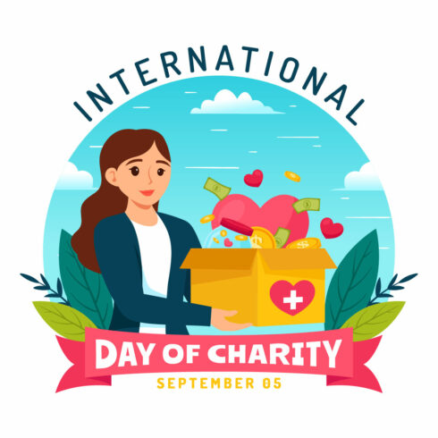 12 International Day of Charity Illustration cover image.