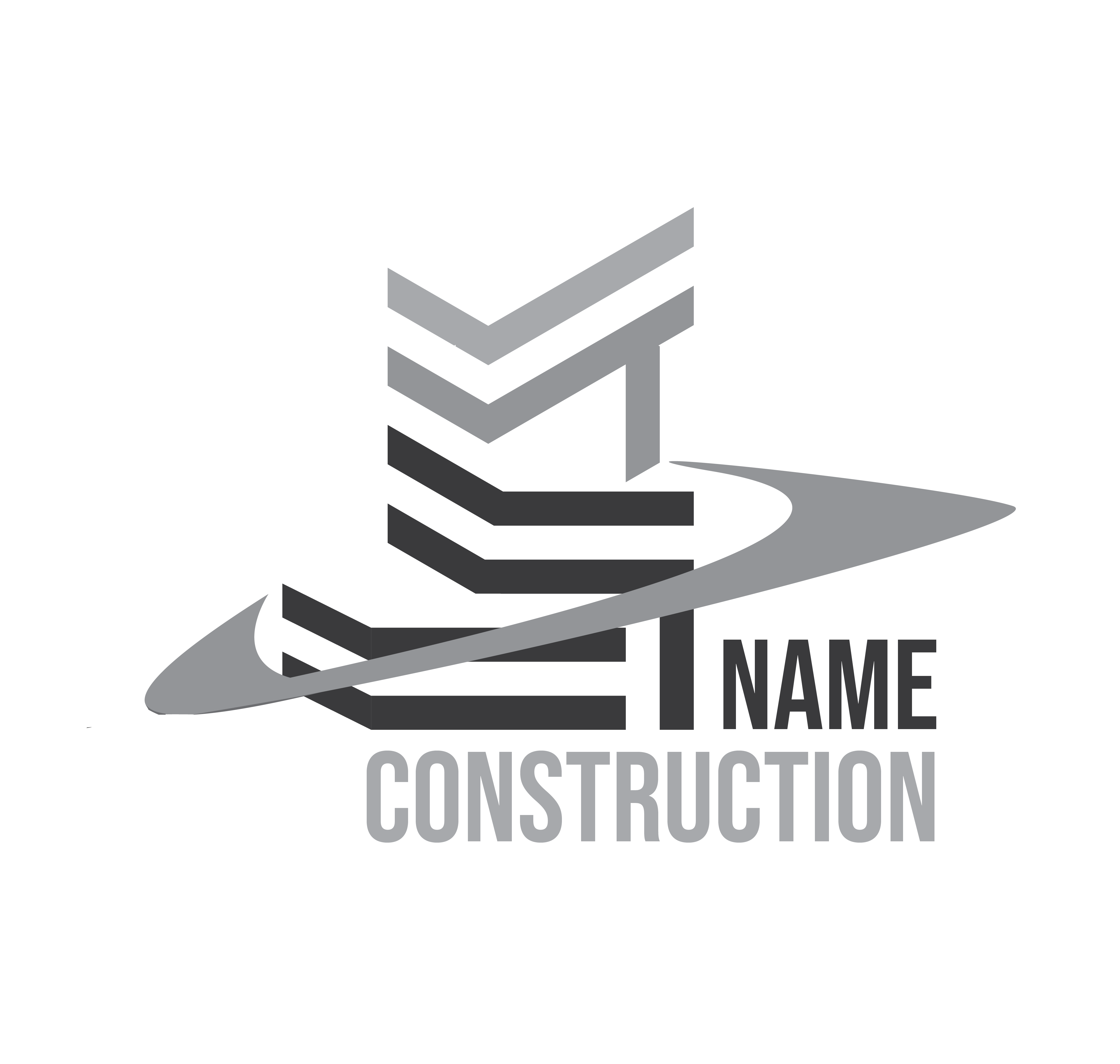 Construction Logo Template pinterest preview image.