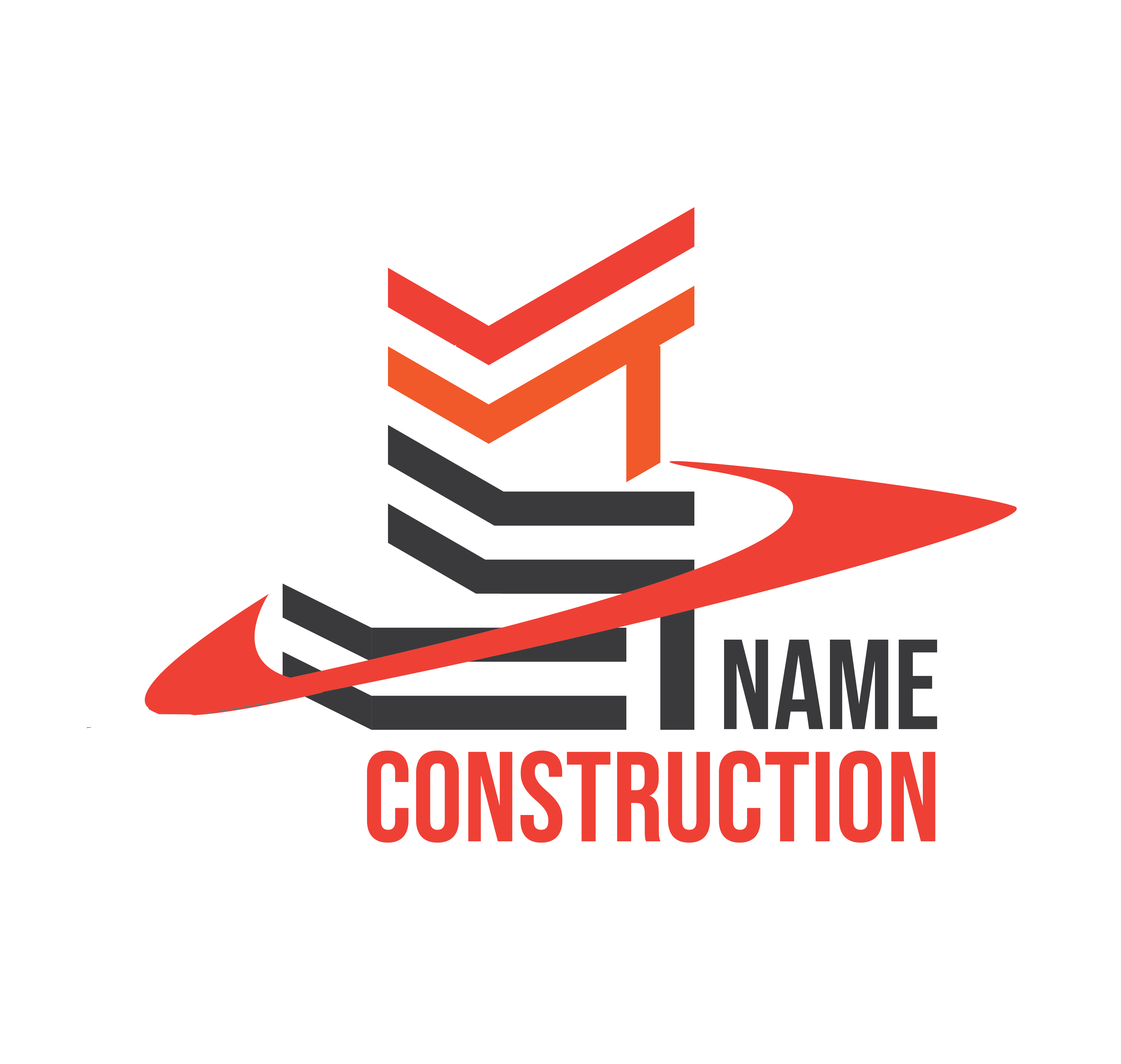 Construction Logo Template preview image.