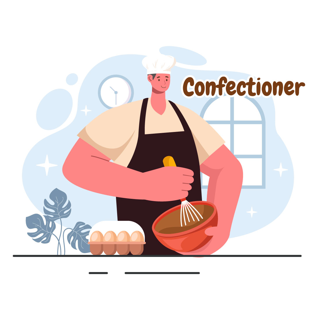 9 Confectioner Vector Illustration preview image.