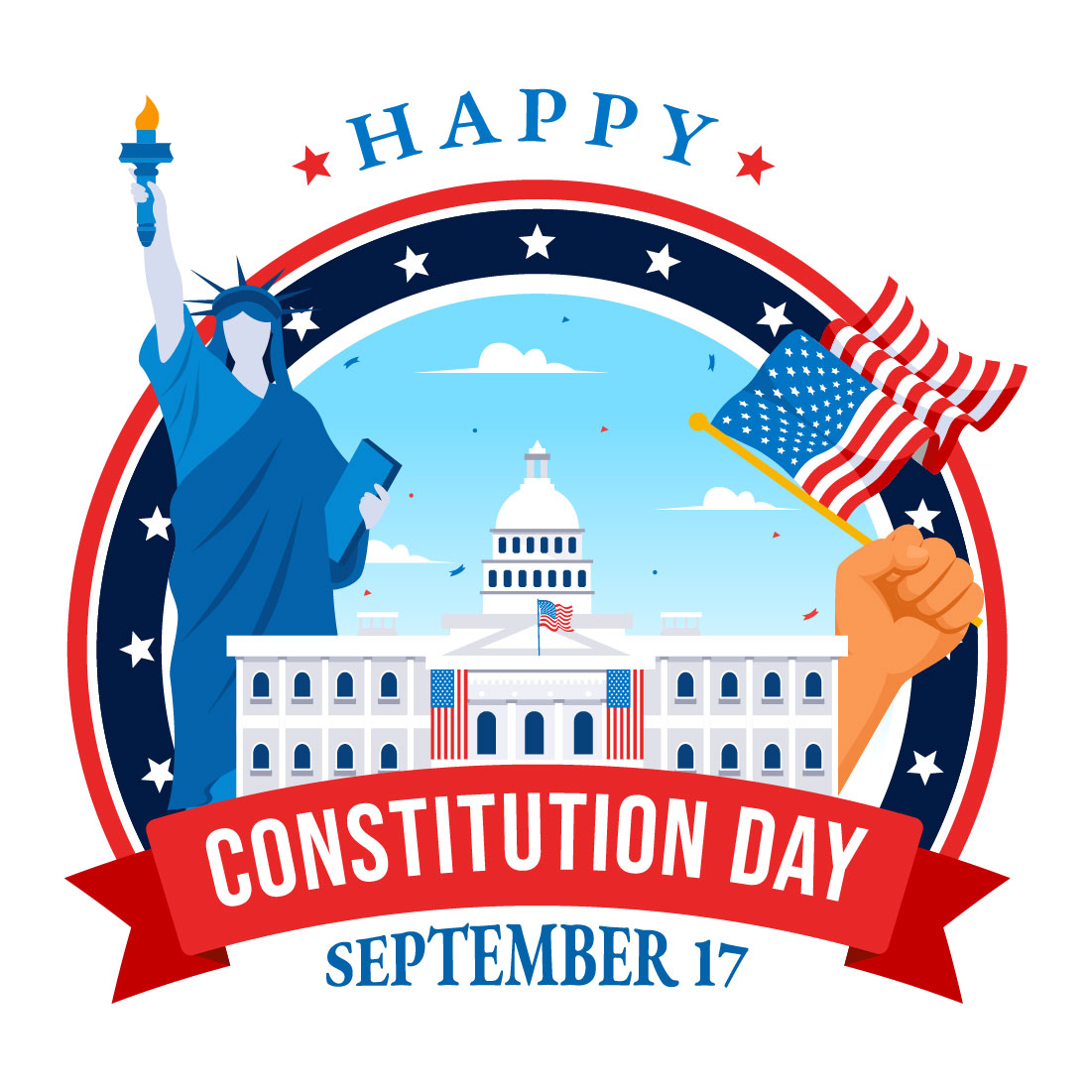 12 Constitution Day United States Illustration cover image.