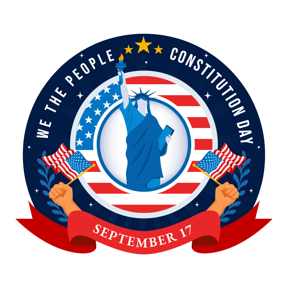 12 Constitution Day United States Illustration preview image.