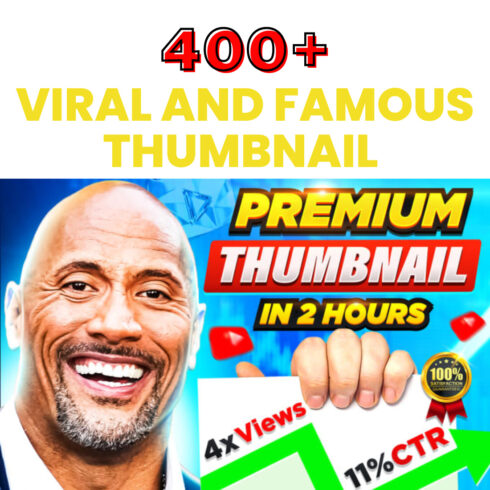 400+ attractive and viral youtube thumbnail in 30$ cover image.