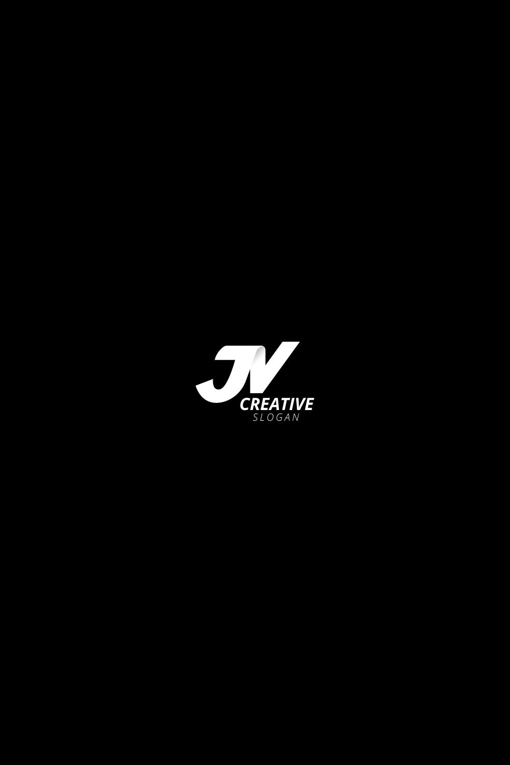 JV logo initial design pinterest preview image.