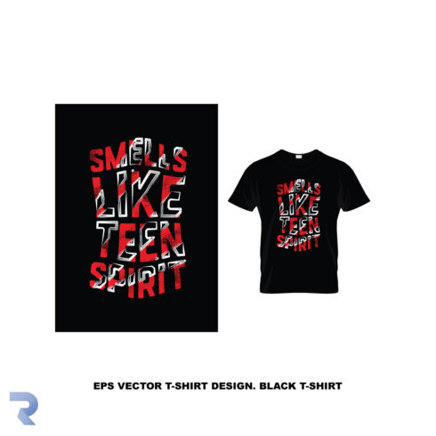 EPS vector t-shirt design Black t-shirt cover image.