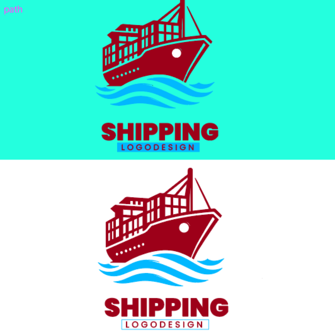 Luxury shipping logo design cover image.