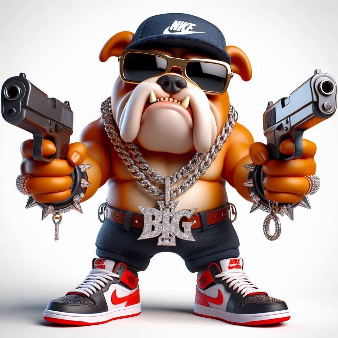 3D Gangsta Rap Dog Urban Street Wear Collectible Avatar preview image.