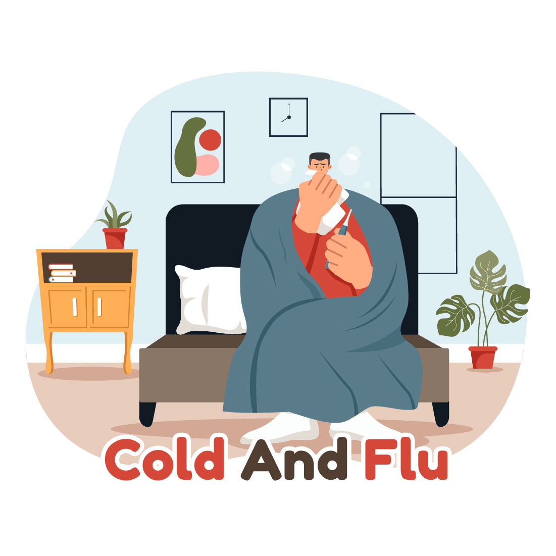 9 Flu and Cold Illustration cover image.