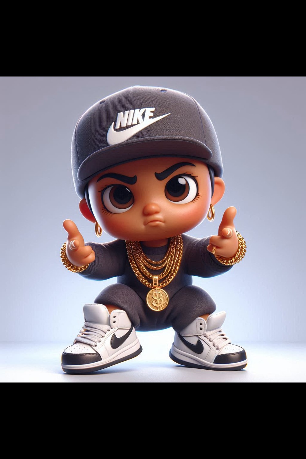 3D Gangsta Rap Baby Urban Street Wear Collectible Avatar pinterest preview image.