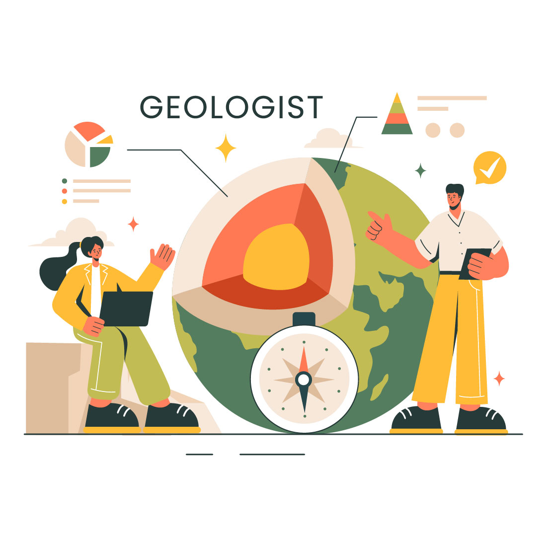 10 Geologist Soil Analysis Illustration preview image.
