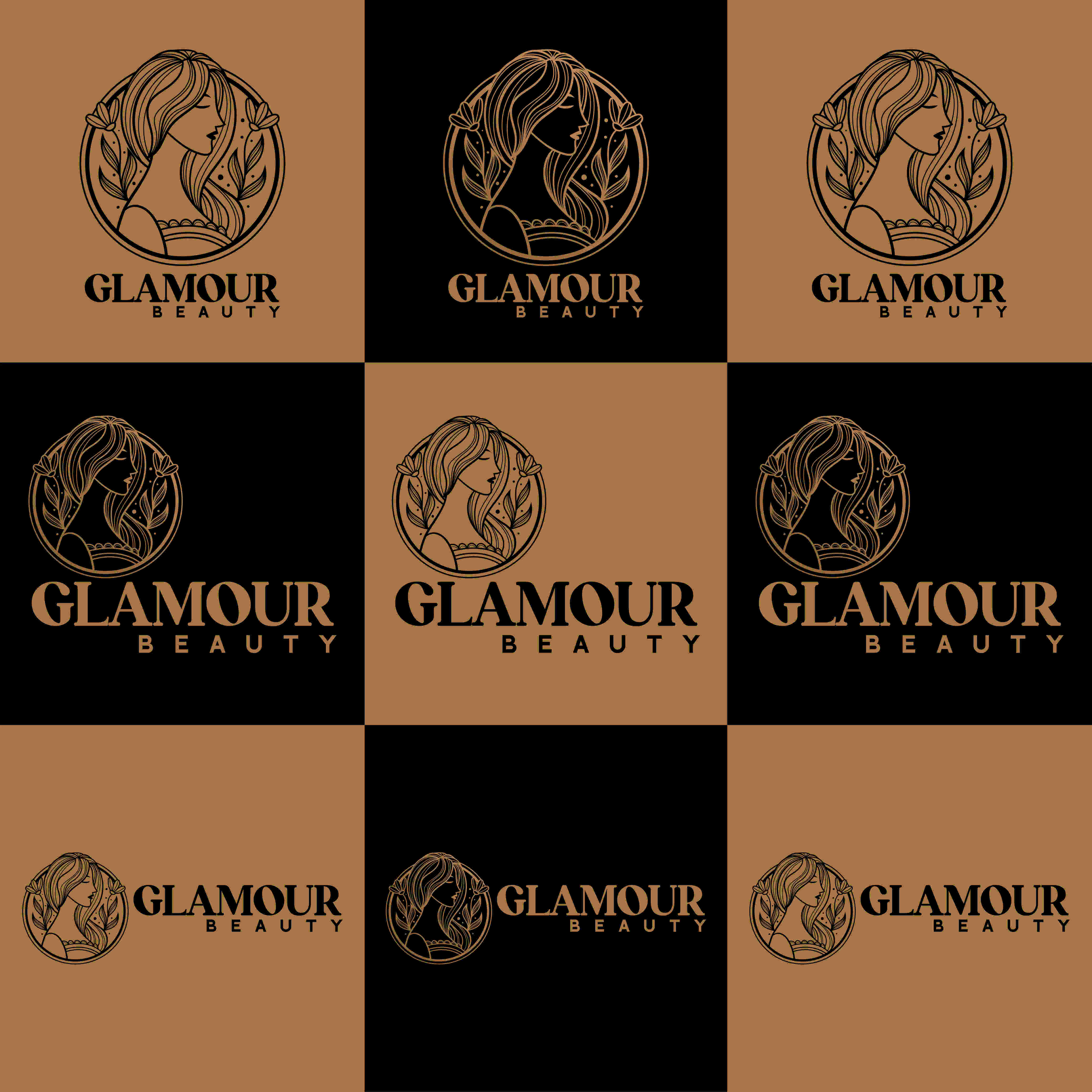 5 Glamour Beauty style Logos preview image.