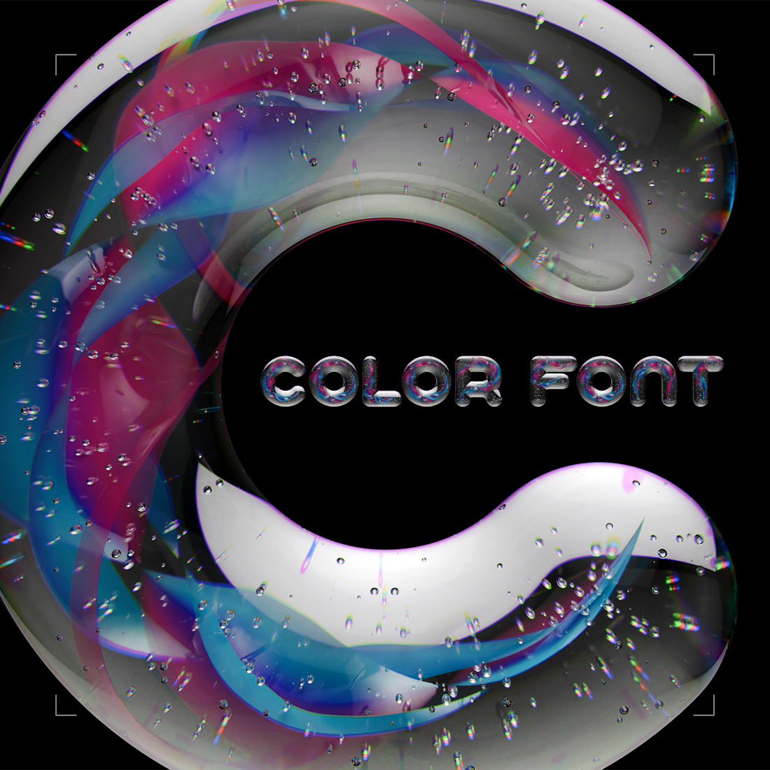 Glass Marbles — Color Bitmap Font preview image.