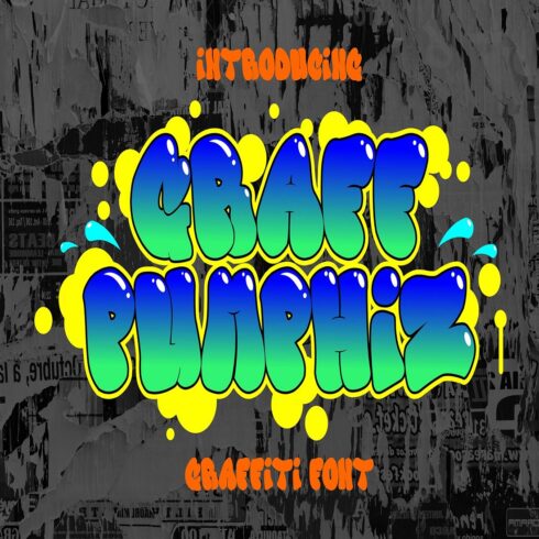 Graff Pumphiz - Bubble Graffiti font cover image.