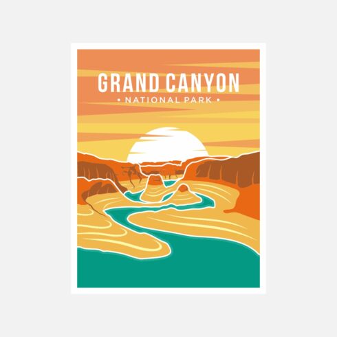 Grand Canyon National Park poster vector illustration design – Only $8 cover image.