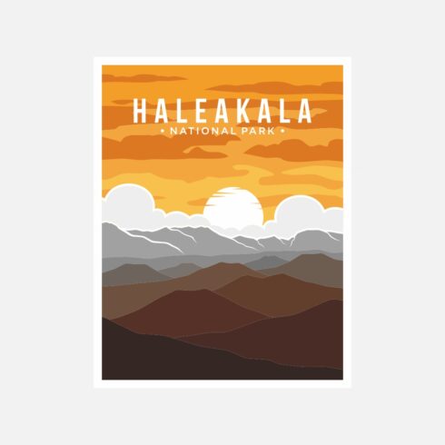 Haleakala National Park poster vector illustration design – Only $8 cover image.