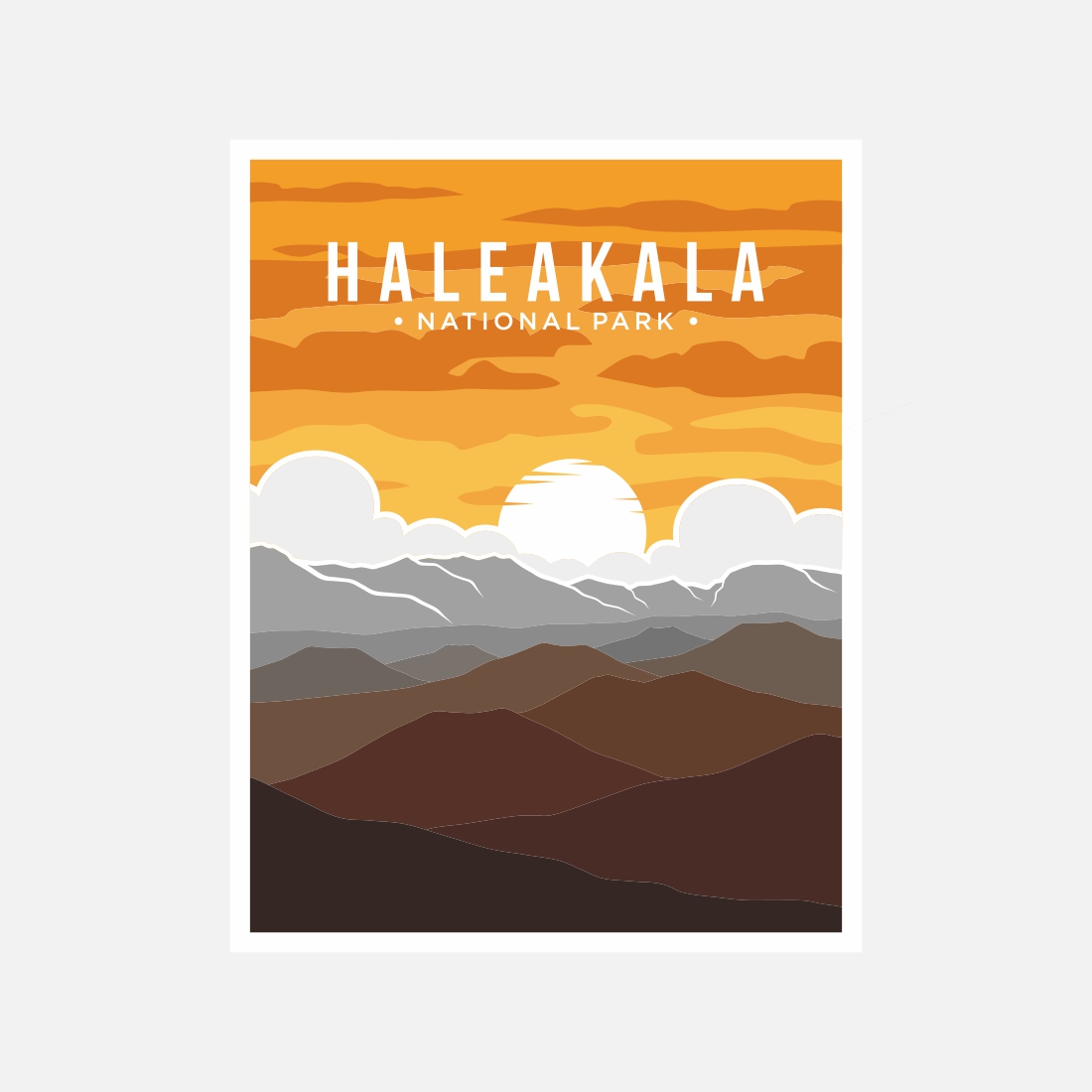 Haleakala National Park poster vector illustration design – Only $8 cover image.