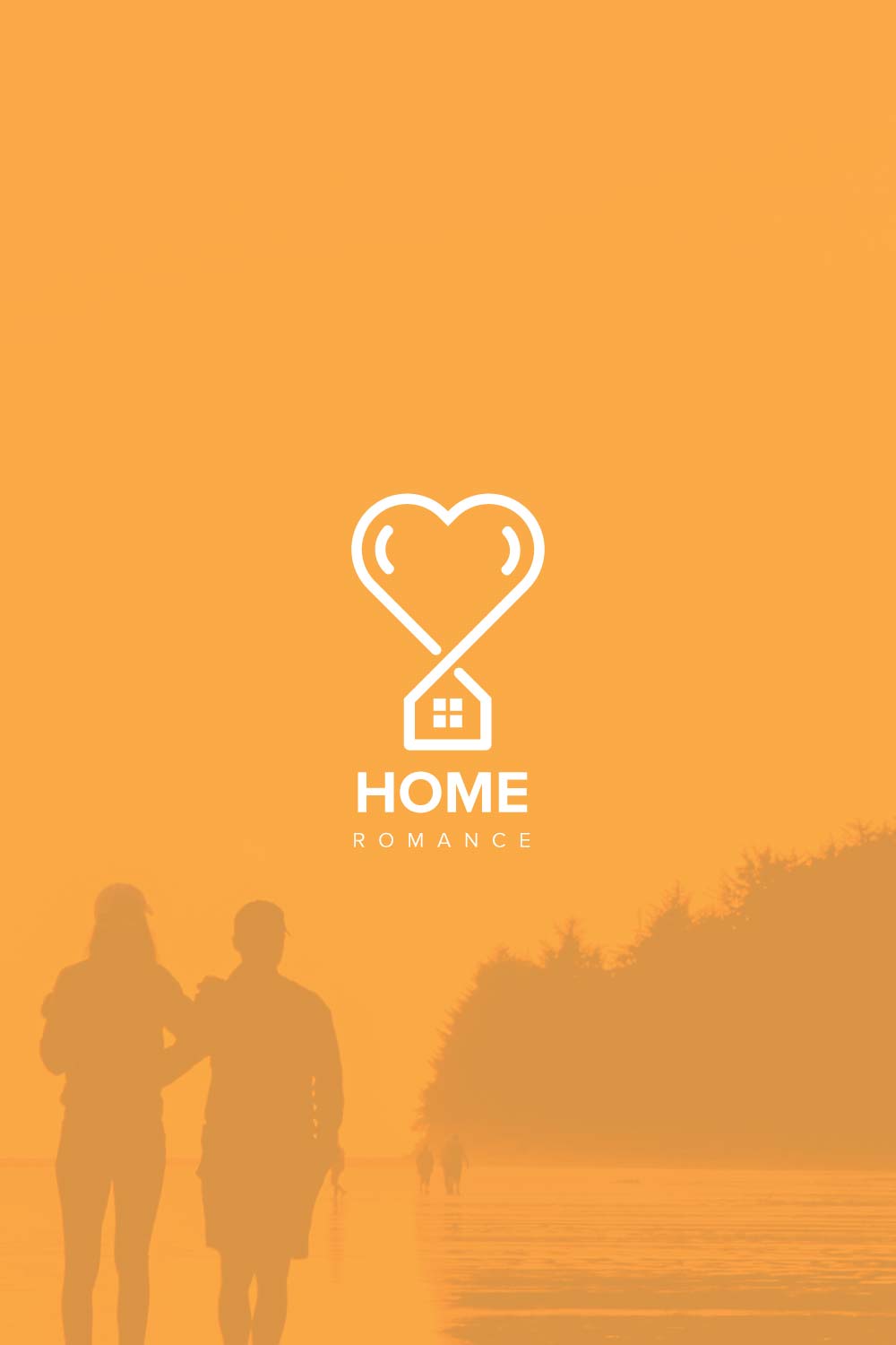 Professional Home House Love Heart Logo pinterest preview image.