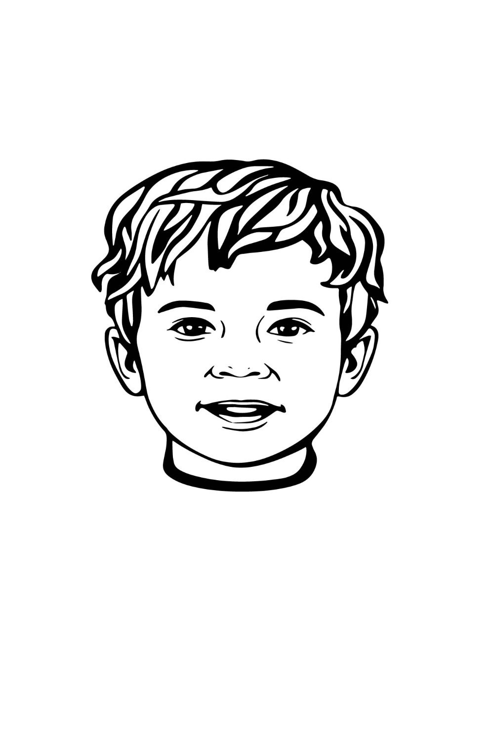 Three Boy Logo Design pinterest preview image.