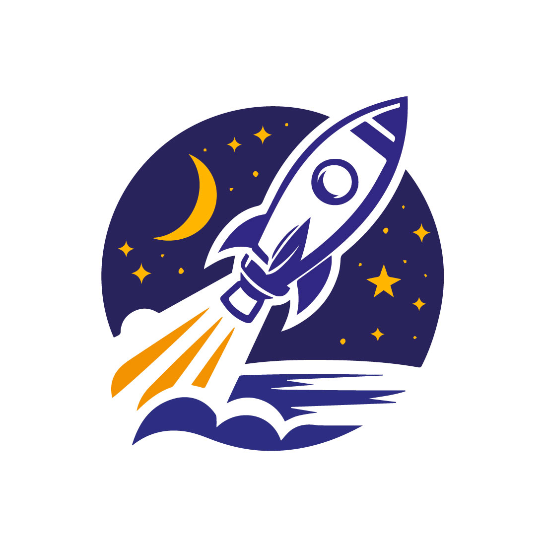 Rocket Launching vector for t-shirt preview image.