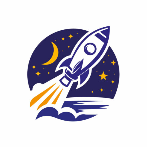 Rocket Launching vector for t-shirt cover image.