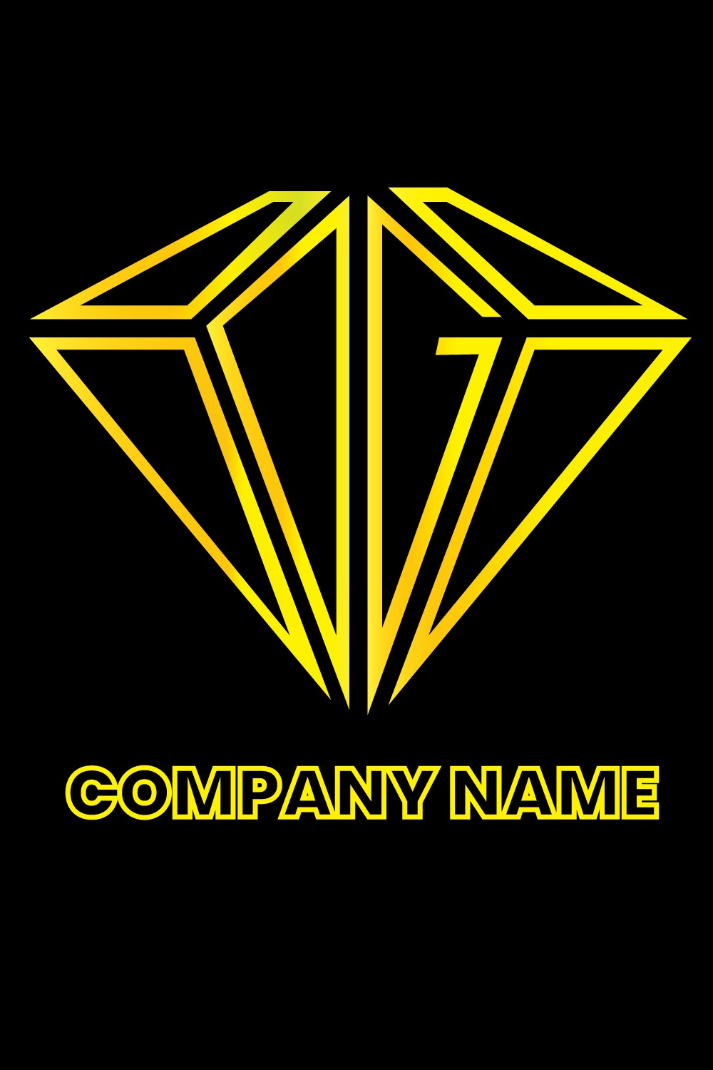 Creative Logo Design Diamond pinterest preview image.