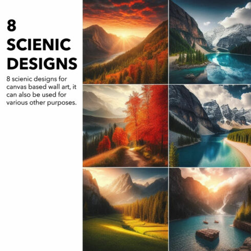 8 Nature Designs Template cover image.